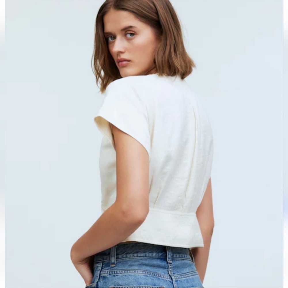 Madewell White Button-Up Blouse - Picture 2 of 5